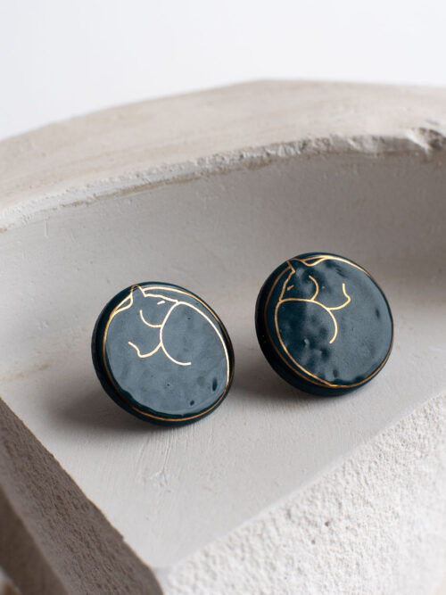 Kolczyki sztyfty średnie KOTY, różne kolory