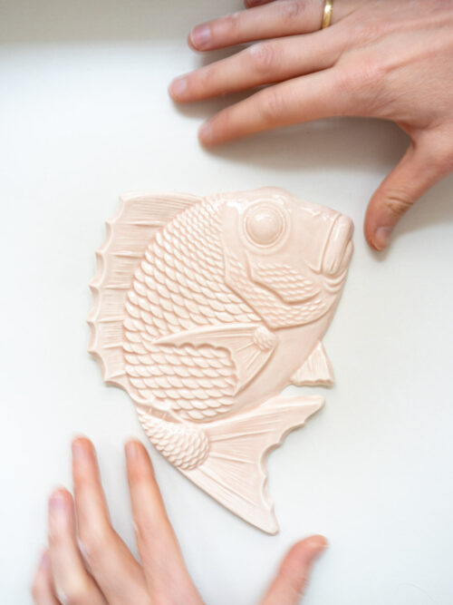 wall sculpture TAI fish, pink