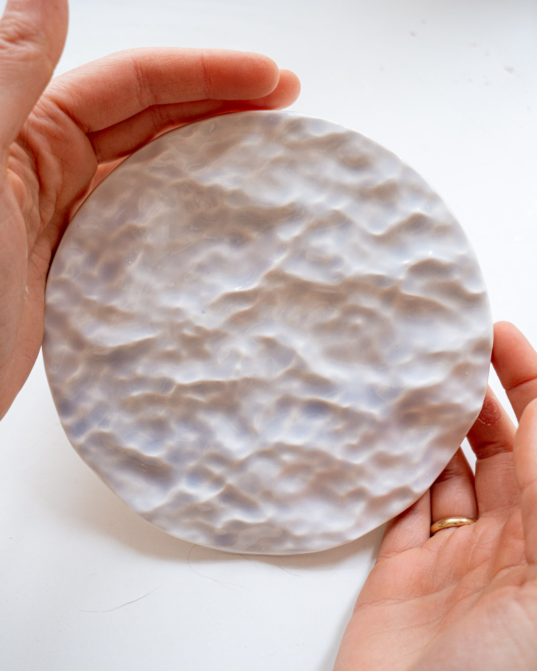 płaskorzeźba na ścianę TAFLA WODY, lodowy błękit - obrazek 5